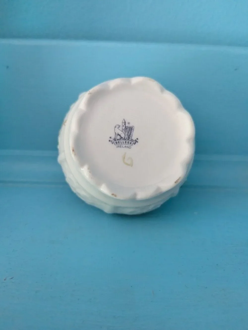 Belleek trinket measures